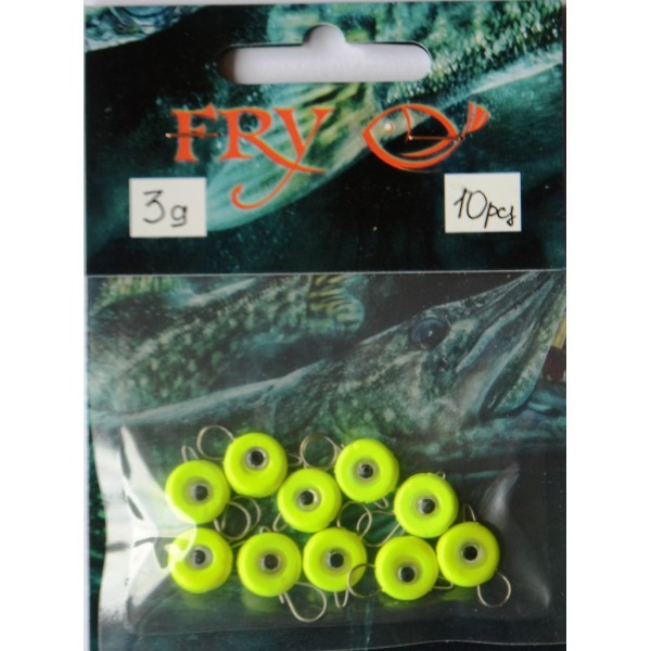 Грузило вухате розбірне Таблетка Ексцентрик, 10шт/уп, Silvereyes Lime, 3г (Грузила ексцентрики), фото 1