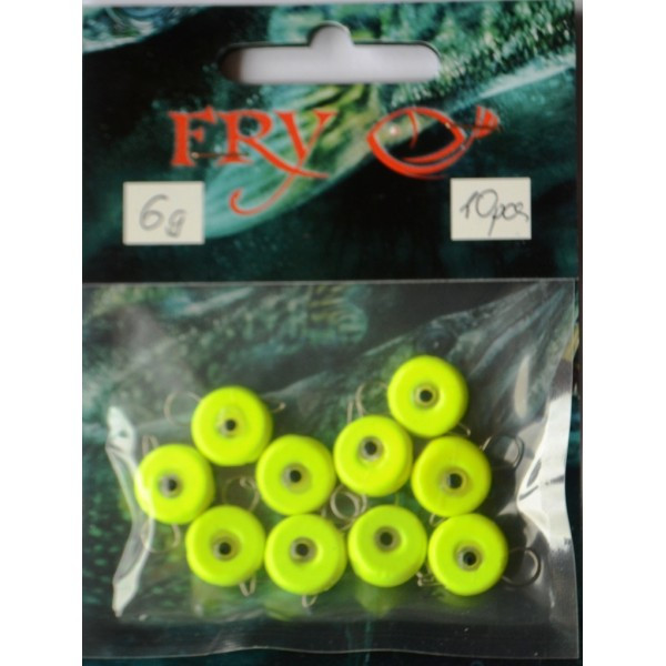 Грузило вухате розбірне Таблетка Ексцентрик, 10шт/уп, Silvereyes Lime, 6г (Грузила ексцентрики), фото 1