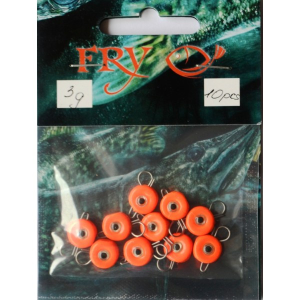 Грузило вухате розбірне Таблетка Ексцентрик, 10шт/уп, Silvereyes Orange, 3г (Грузила ексцентрики), фото 1