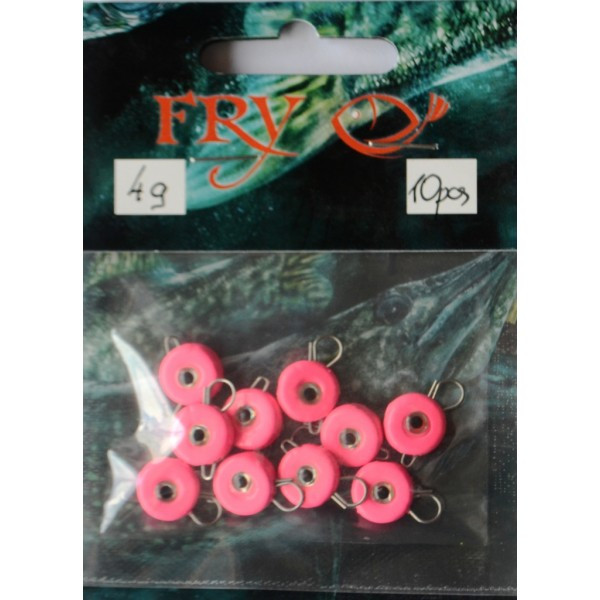 Грузило вухате розбірне Таблетка Ексцентрик, 10шт/уп, Silvereyes Pink, 4г (Грузила ексцентрики), фото 1