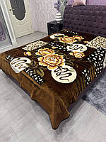 Велюрове двостороннє покривало класу Люкс/якісне велюрове покривало на велике ліжко