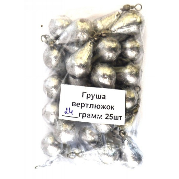 Грузило Крапля-Груша з вертлюгом, 25г (Грузила з вертлюгом), фото 1