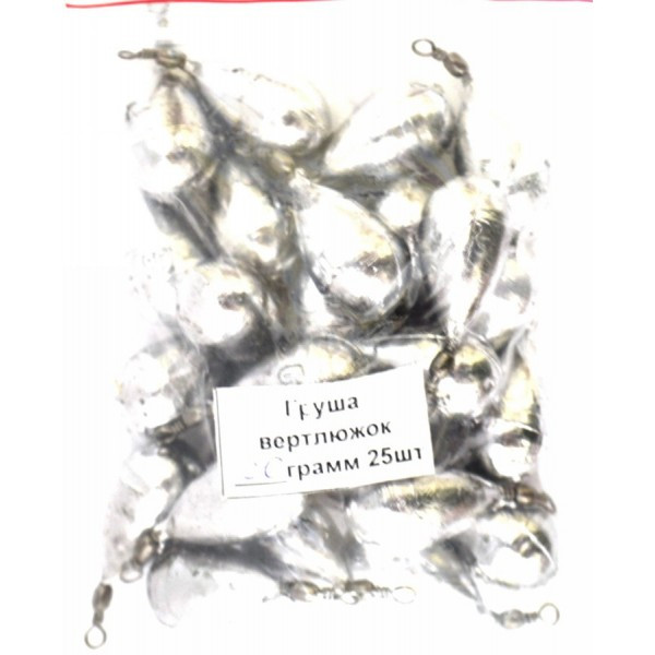 Грузило Крапля-Груша з вертлюгом, 50г (Грузила з вертлюгом), фото 1
