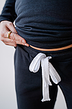 М'який спортивний костюм для вагітних та годуючих графітовий з секретом годування трикотажний 42, фото 3