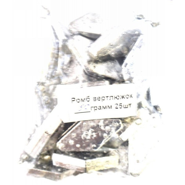 Грузило Ромб з вертлюгом, 50г (Грузила з вертлюгом), фото 1