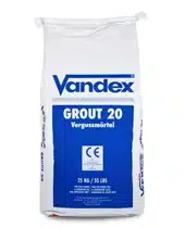 VANDEX GROUT 20 - Безусадочна швидкотвердіюча суха бетонна суміш наливного типу на основі цементу, для цементації, 25 кг