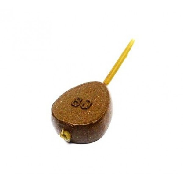 Грузило Груша фарбована інлайн, 80г (Грузила коропові), фото 1