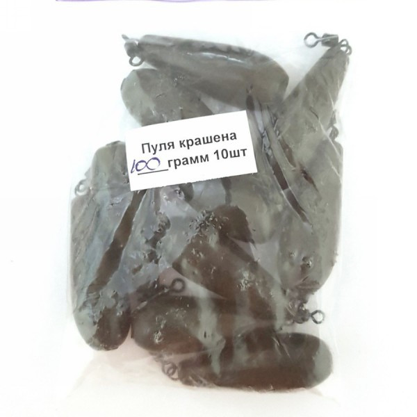 Грузило Куля фарбована з вертлюгом, 100г (Грузила коропові), фото 1