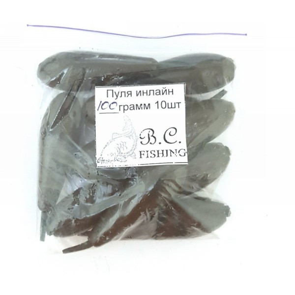 Грузило Куля фарбована інлайн, 100г (Грузила коропові), фото 1