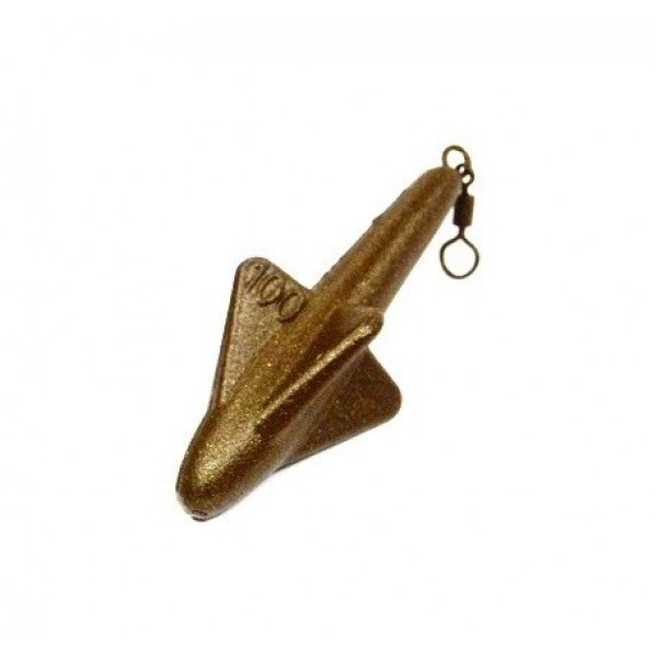 Грузило Ракета фарбована з вертлюгом, 100г (Грузила коропові), фото 1