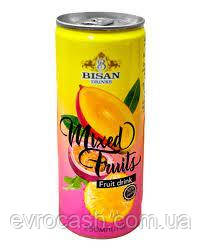 Напій негазований соковмісний Мультифрукт BISAN Mixed Fruits Fruit 24 шт ящ