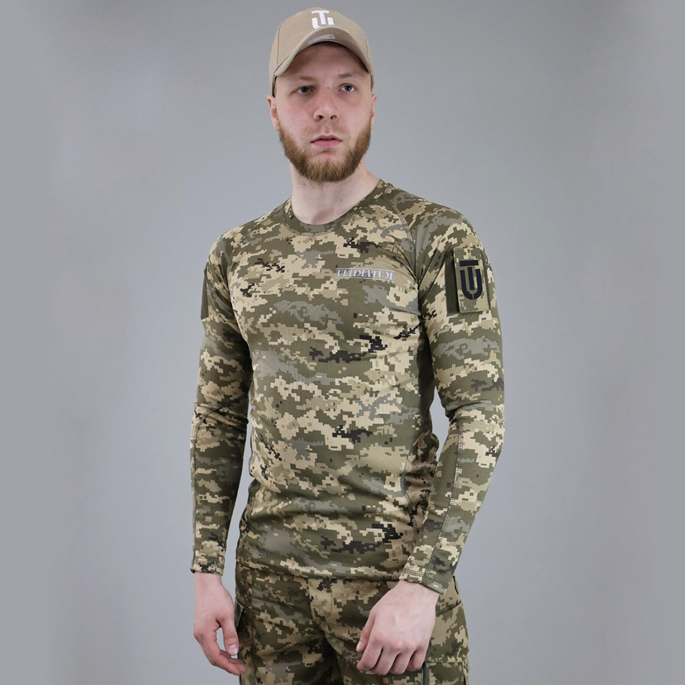 🔥 Футболка тактична "Ultimatum - Жіночий лонгслів" (Піксель ММ-14) НГУ, ЗСУ, ЗСУ, військова, потовідвідна