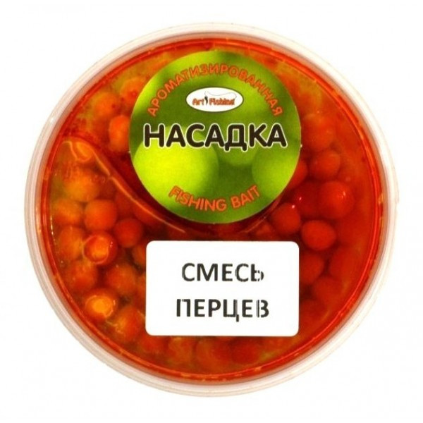 Горох насадковий Art Fishing, банка 250мл, Суміш перців (Зернові насадки), фото 1