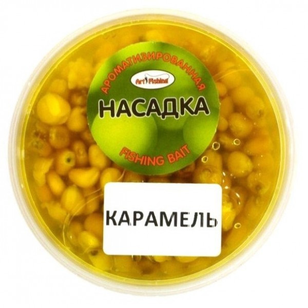 Кукурудза насадкова Art Fishing, банка 150мл, Карамель (Зернові насадки), фото 1
