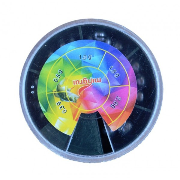 Набір грузил малий чорний, 5 розмірів (Набори грузил), фото 1