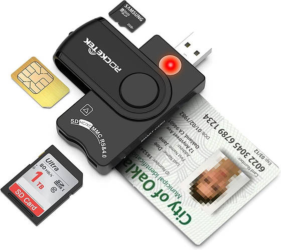 Устройство чтения карт CAC Reader USB картридеры, USB Sim card reader ...