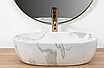 Умивальник (раковина) REA AMELIA MARMO SHINY мармур накладний, фото 5