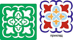 Трафарет багаторазовий самоклейний АЗУ_06, 10х10см