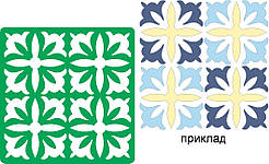 Трафарет багаторазовий самоклейний АЗУ_05, 10х10см