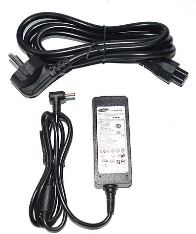 Блок живлення для ноутбука Samsung 19V 2.1 A (3.0*1.7) + Мережевий кабель, фото 1