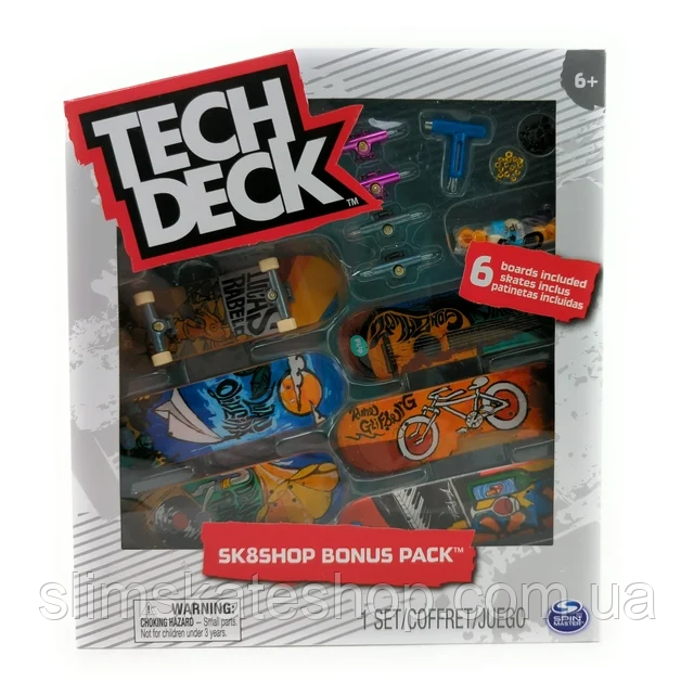 Фінгерборди Tech Deck Flip Sk8Shop Bonus Pack - набір 6 шт