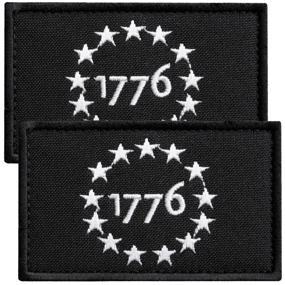 Набір шевронів 2 шт США 1776 Патріот USA 1776 Patriot тактична військова вишита аплікація нашивка з липучкою