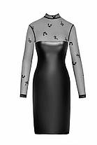 Сукня Noir Handmade F310 Sublime, 3XL, black, міді, мокрий ефект, верх сітка —, довгий рукав, фото 4