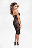 Сукня Noir Handmade F301 Catalyst, XXL, black, міді, мереживо, відкриті плечі, шнурівка на спині, фото 6