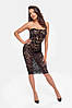Сукня Noir Handmade F301 Catalyst, XXL, black, міді, мереживо, відкриті плечі, шнурівка на спині, фото 7