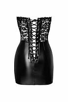 Сукня Noir Handmade F300 Solace, L, мереживо, корсетний верх, шнурівка ззаду, спідниця міні під латекс, фото 4