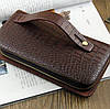Чоловічий великий гаманець барсетка клатч Baellery крокодил, фото 4