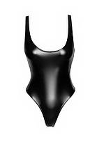 Боді із мокрим ефектом Noir Handmade F244 Powerwetlook body with high cut bottom hem, L, фото 6