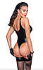 Боді із мокрим ефектом Noir Handmade F244 Powerwetlook body with high cut bottom hem, L, фото 7