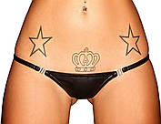 Трусики з мокрим ефектом Noir Handmade P005 Panties XL, відкриваються збоку, фото 5