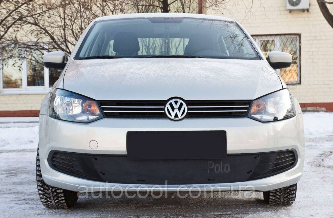 Зимова заглушка решітки переднього бампера Volkswagen Polo V 2009 +