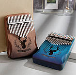 Калімба музичний інструмент на 17 язичків (преміум'якість) — Коричневий, фото 8