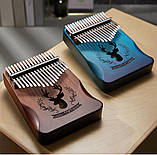 Калімба музичний інструмент на 17 язичків (преміум'якість) — Коричневий, фото 9