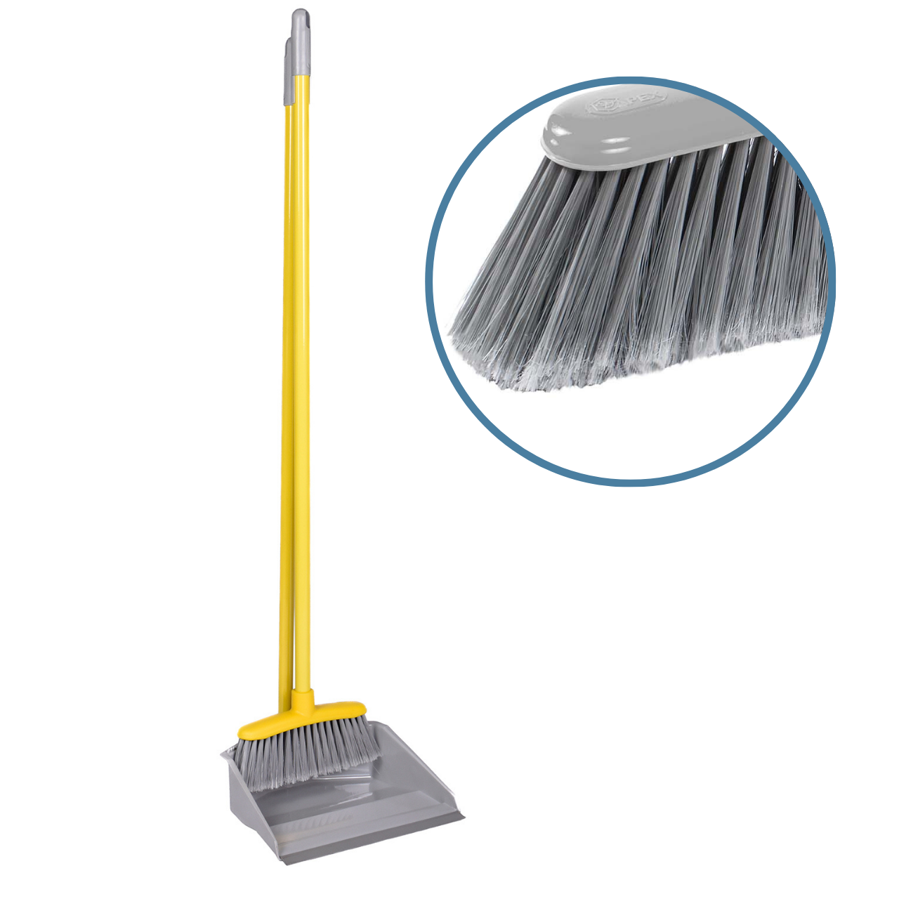 Набір комплект для прибирання щітка совок Комплекти ледарки Набір щітка і совок ледащо Віник + совок на довгій ручці Щітка віник