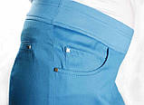 Бірюзова спідниця для вагітних з поясом під животик бавовняна 42, фото 4