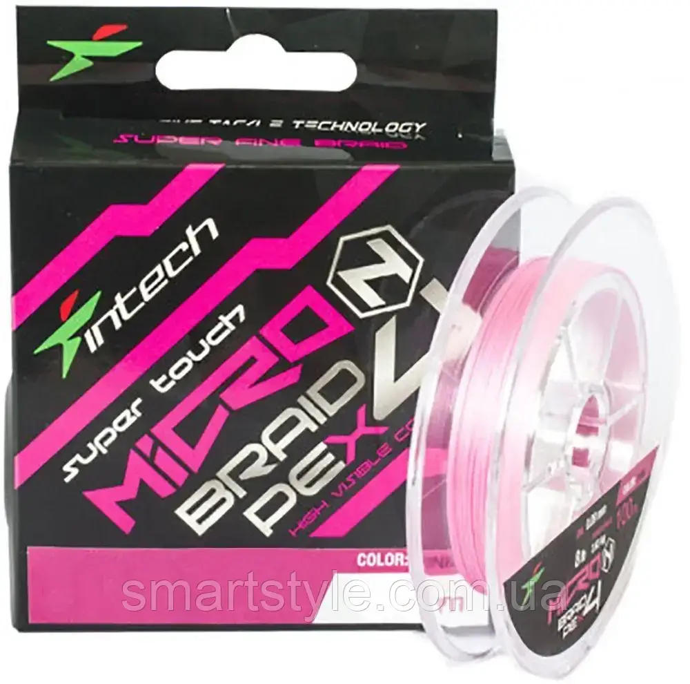 Шнур плетений Intech MicroN PE X4 100m 0.15 (4.4lb / 2.0kg)