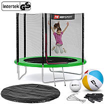 Батут Hop-Sport 8ft (244cm) green з зовнішньою сіткою, фото 2