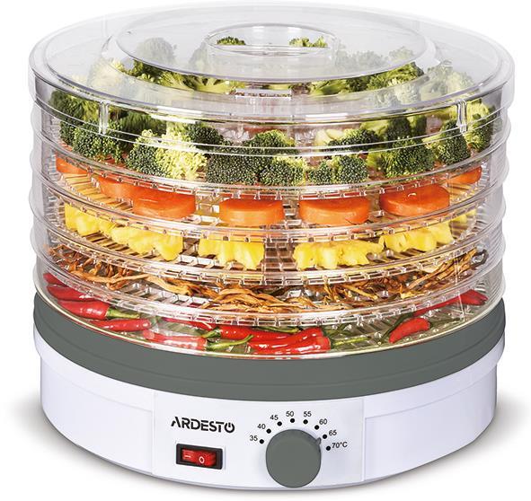 Сушарка для продуктів Ardesto FDB-5320, 245Вт, піддонів -5x3см, діаметр-32см