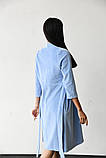 Теплий блакитний халат для вагітних та годуючих велюровий 42 XS, фото 5