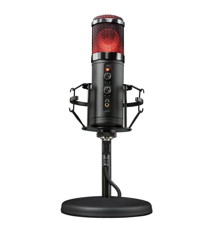 Мікрофон для ПК Trust GXT 256 Exxo, Cardioid, USB-A, 1.8м, RGB, чорний