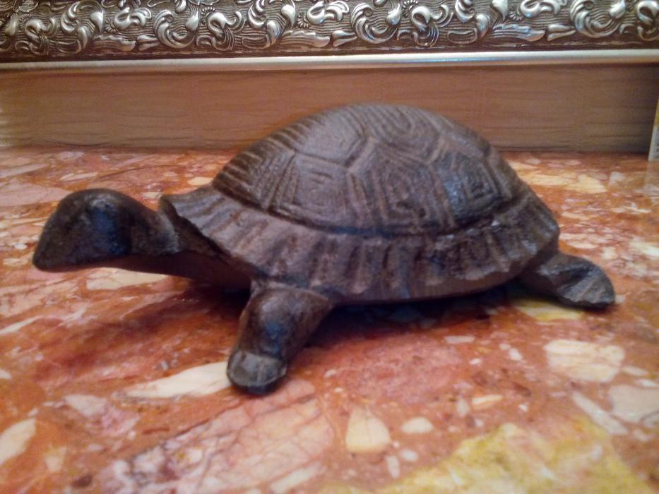 Статуетка, фігурка "Черепаха", литий чавун, 860 грамів Turtle Cast Iron Craft Decoration. Важка!