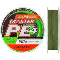 Шнур Select Master PE 150 м 0,06 мм 9 кг темно-зелений