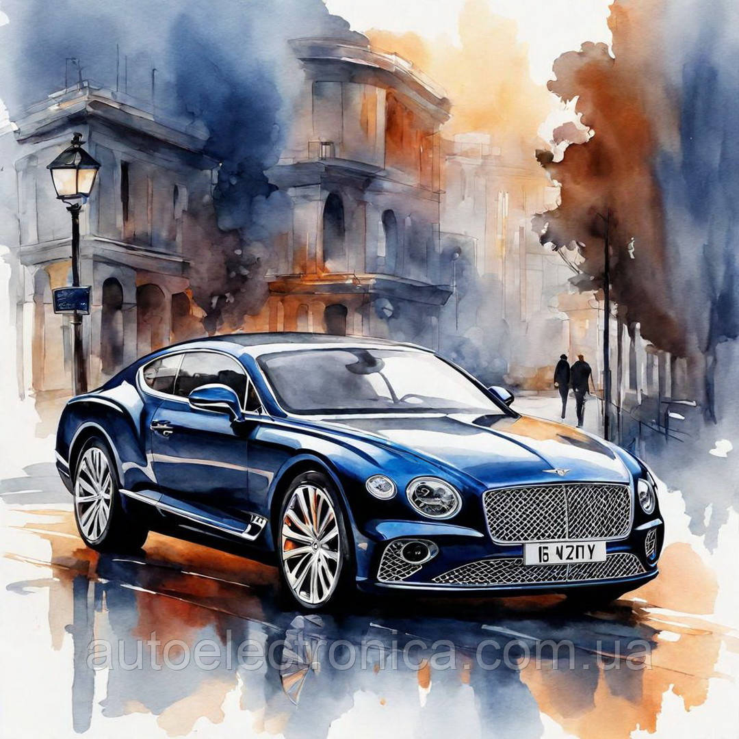 Картина на полотні "Navy Blue Bentley Continental GT 2019" | CBC.1.1