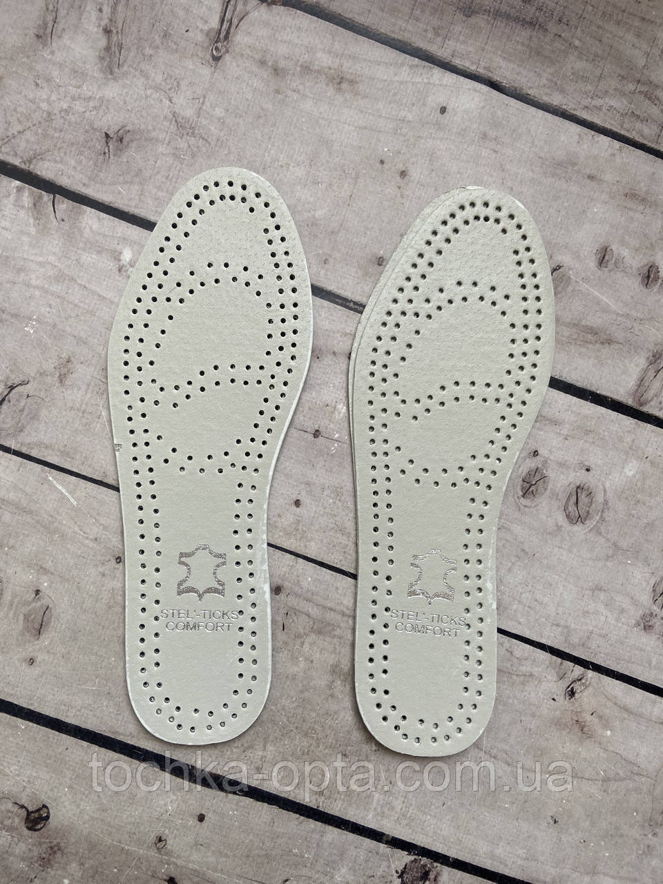 Устілки для взуття шкіряні білі 46, фото 1