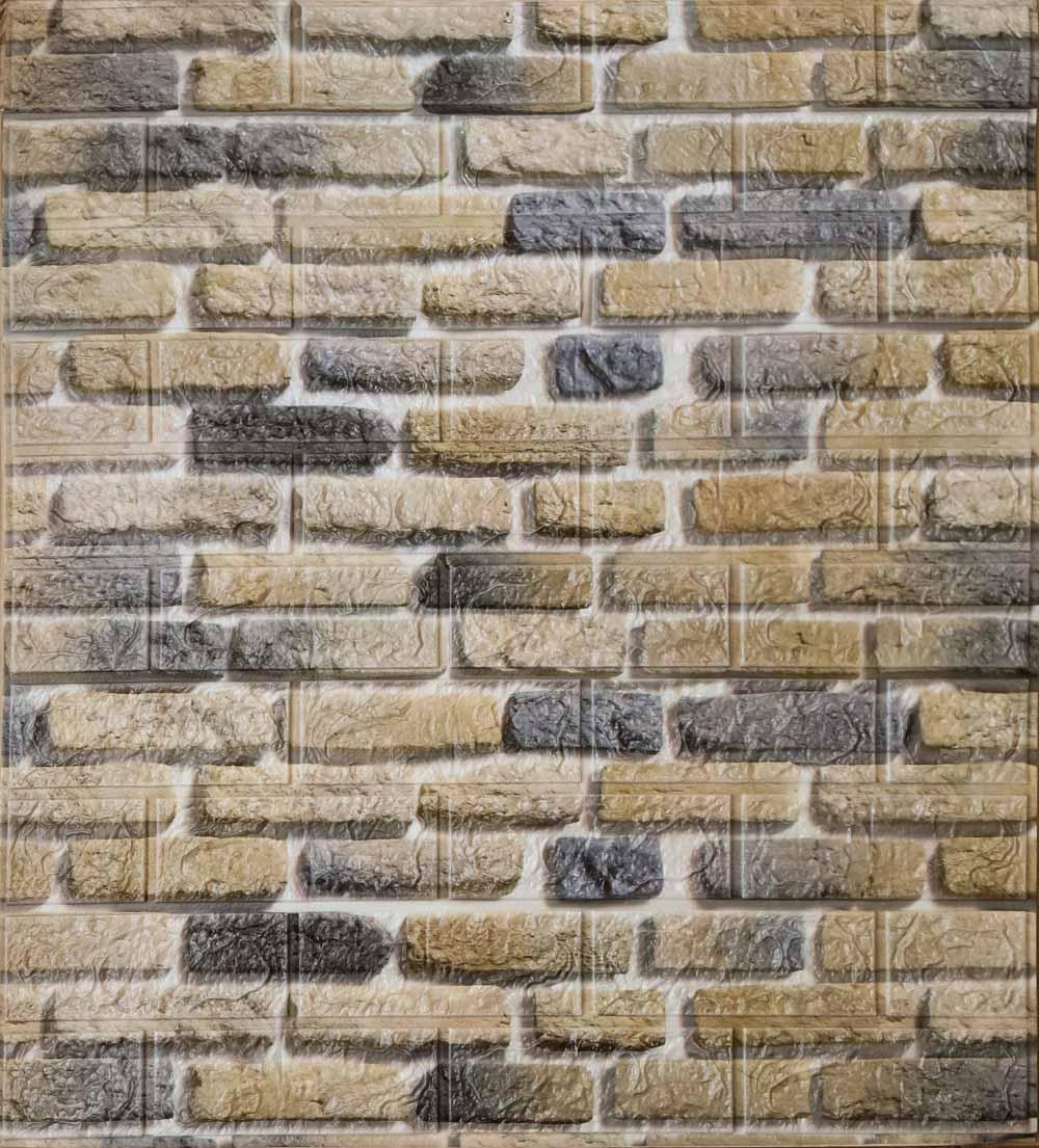 Самоклеюча декоративна 3D панель цегла море 700x770x5 мм, фото 1