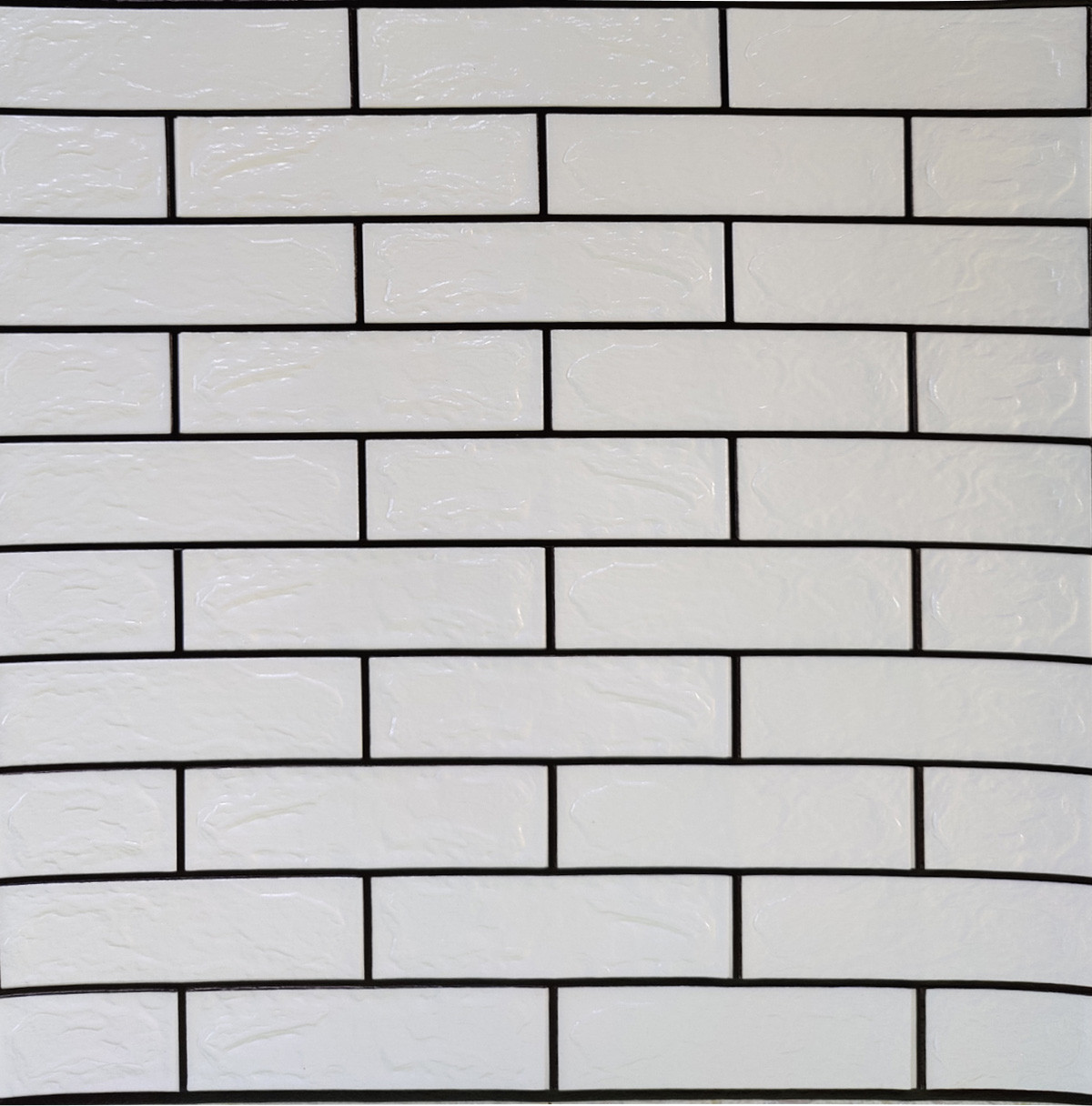 Самоклеюча декоративна 3D панель цегла контраст біло-чорний 680x680x4 мм, фото 1